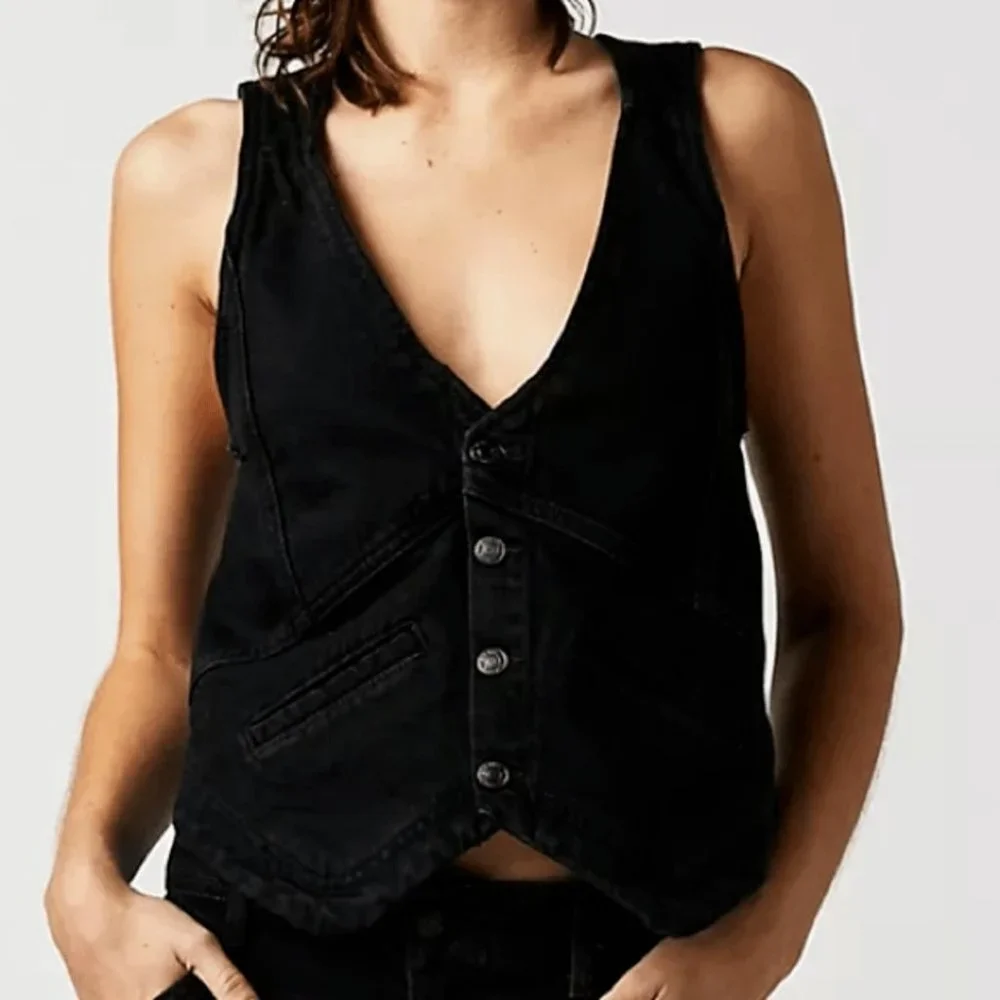 FREE PEOPLE | BECKETT DENIM SUIT | 29 NWT - Picture 4 of 6